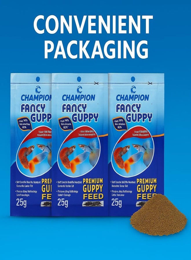 طعام VAYINATO® Champion لأسماك الجوبي - عبوة من 3 قطع، كل عبوة 25 غرام | علف ممتاز على شكل حبيبات دقيقة لأسماك الجوبي | حبيبات شبه عائمة غنية بالبروتين لنمو الأسماك ولونها من Petzlifeworld - Image 4